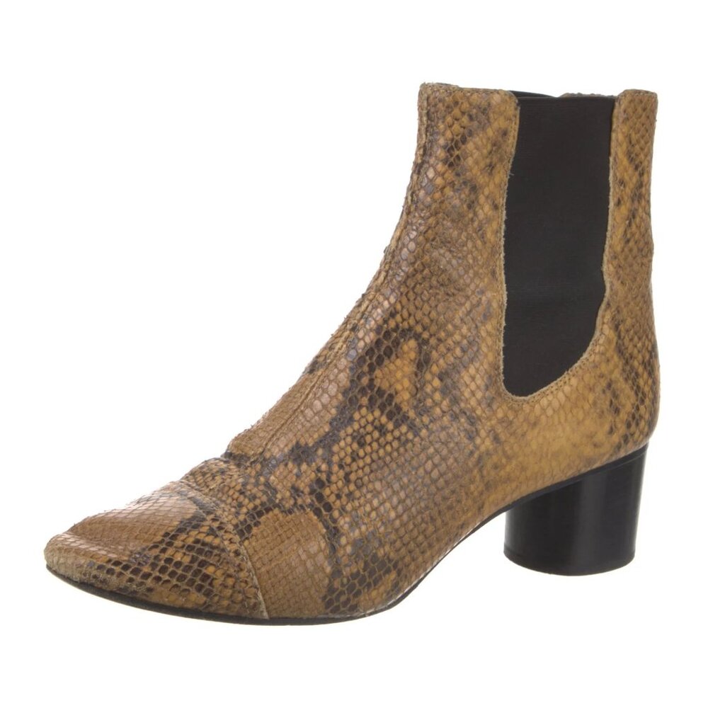 ISABEL MARANT Leather Snake Embossed Python Ankle Danae Boots FR39 US8 - Picture 3 of 8